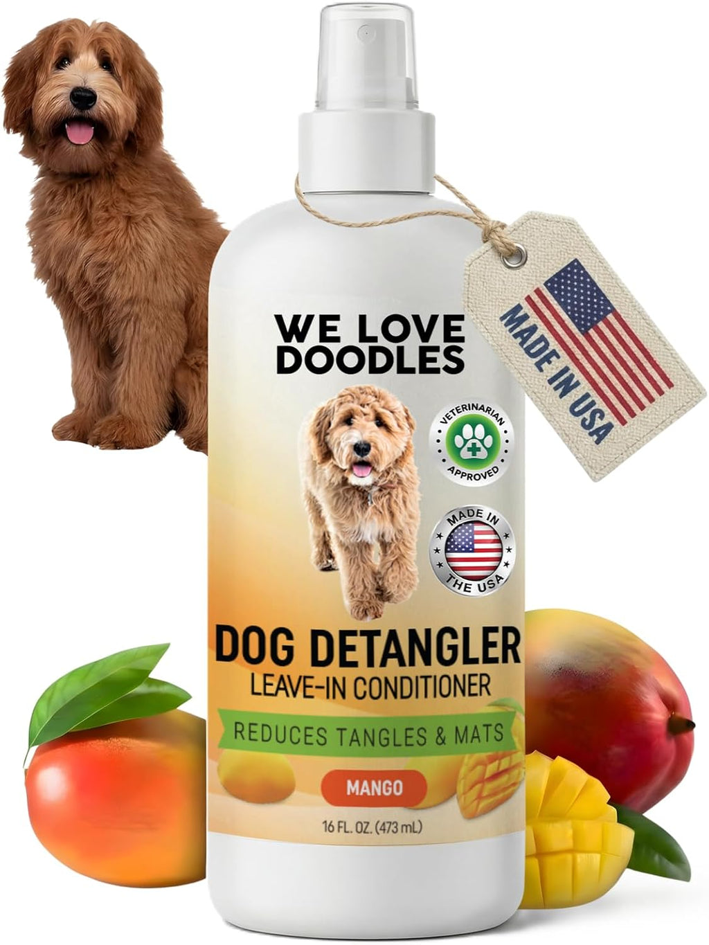 We Love Doodles Dog Detangler Spray - Leave-in Conditioner for Dogs - Dog Detangling Spray - Dematting Spray for Dogs - Tangle Remover - Made in The USA (Lavender) - Image 12