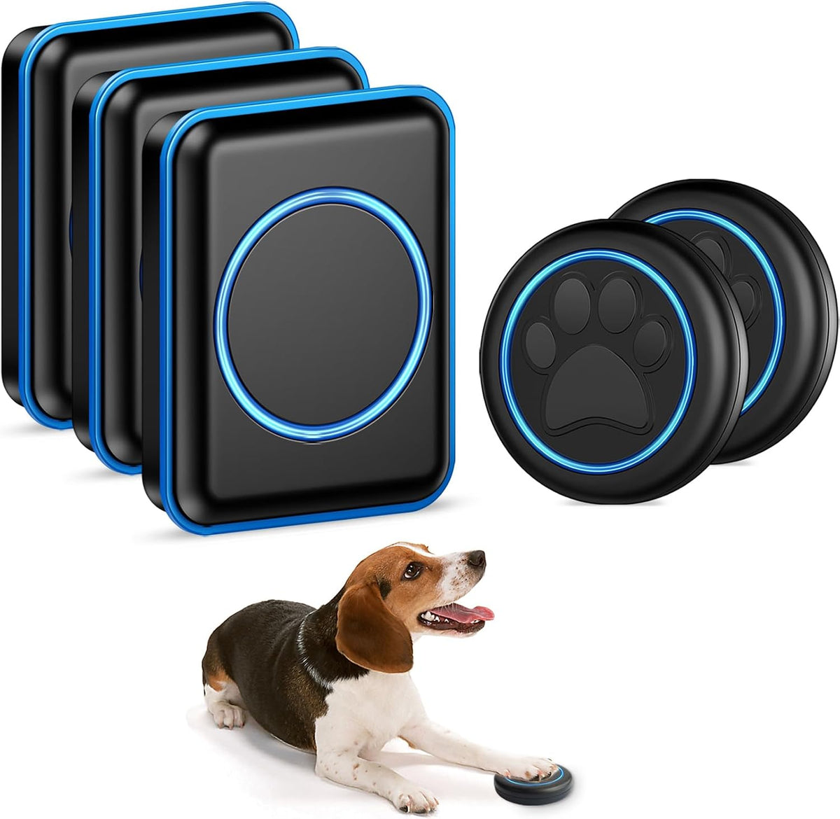 Full House Dog Doorbell for Potty Training, Wireless Pet Doggie Door Bell Training to Go Outside, Waterproof Touch Button, Over 1000 feet Range (Black, 2 Buttons + 1 Receiver) - Image 9