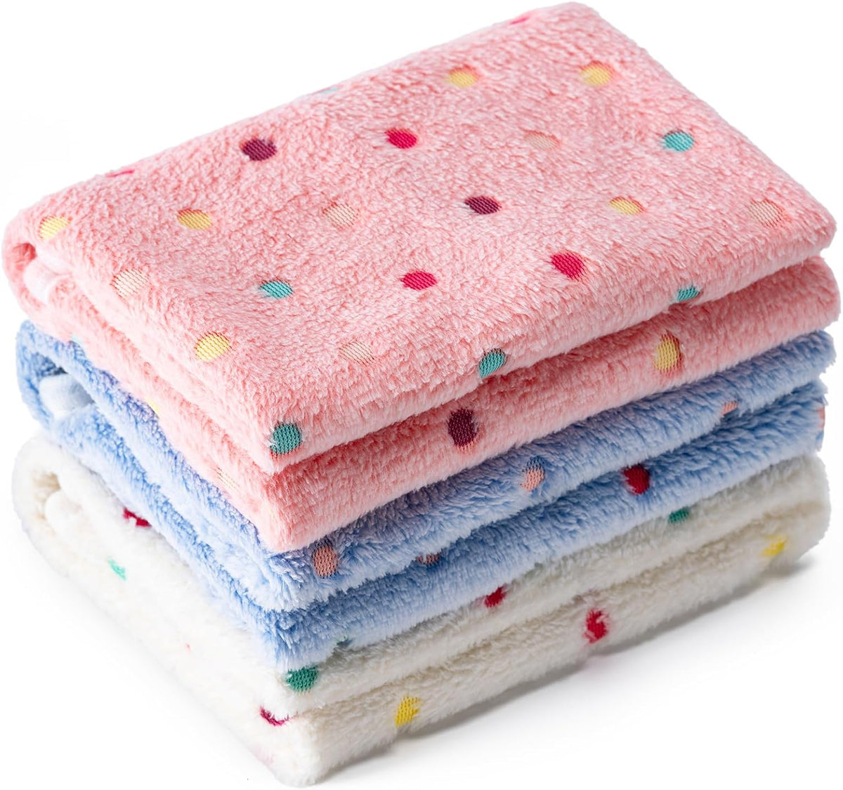 1 Pack 3 Blankets Super Soft Fluffy Premium Fleece Pet Blanket Flannel Paw Printed Throw for Dog Puppy Cat (Small 23x16'', Brown, Pink, White) - Image 12