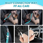 SlowTon Dog Seatbelt, 2 Pack Dog Seat Belt Car Leash Adjustable Elastic Bungee Buffer Heavy Duty Nylon Reflective Pet Safety Tether Connect to Dog Harness for Travel Riding in Vehicle (Daul Clip, B) - Image 14
