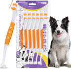 Dog Toothbrush, Dual-Head, for Medium Large Dogs, Purple | Soft Bristles for Gentle Cleaning ,60 degrees Curved Bristles for Better Coverage ,Comfortable for Sensitive Gums - Image 12