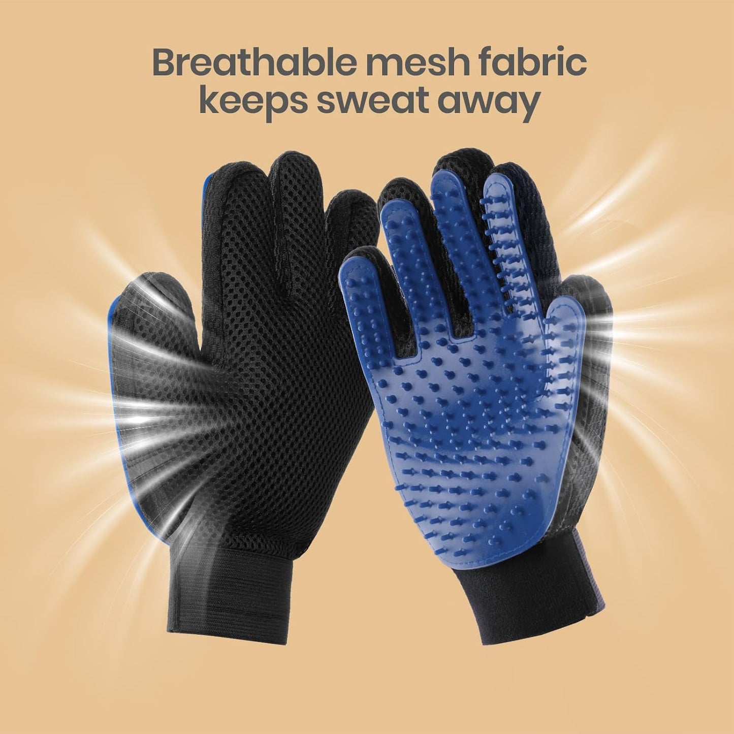 DELOMO authentic USA imported pet grooming glove packaging and contents