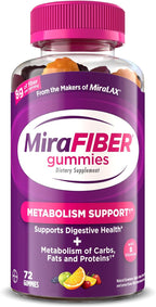 MiraFIBER Gummies, from The Makers of MiraLAX, Vegan Formula, 8g Per Serving, Gut Health for Men & Women, Prebiotic Fiber Gummies for Adults, Mixed Fruit Flavor 72Ct - Image 11