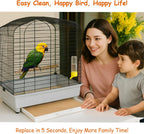 Close-up of leak-proof backing on Ovesd bird cage pad