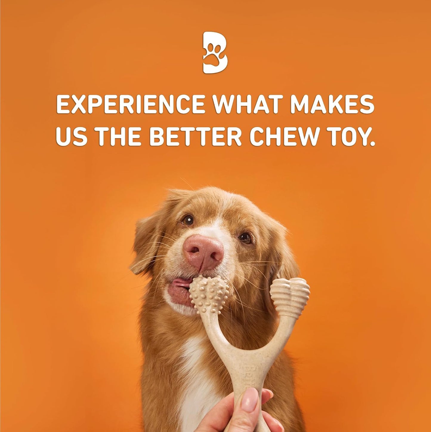 BetterBone sustainable dog toy ergonomic design side view