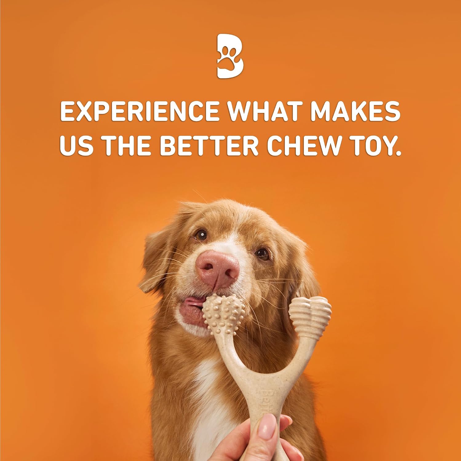 BetterBone sustainable dog toy ergonomic design side view