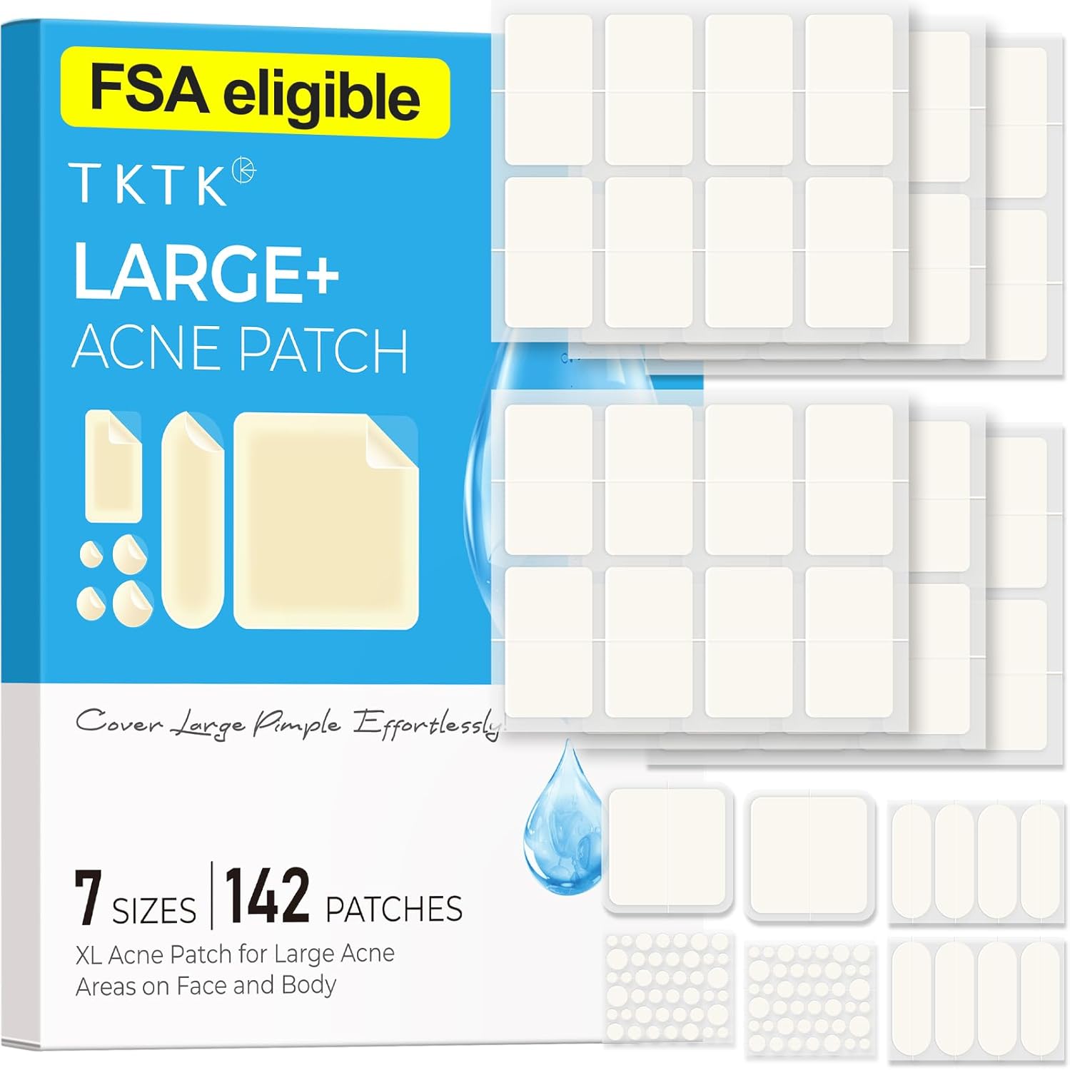 Tktk Large Pimple Patches 142 count pack front view