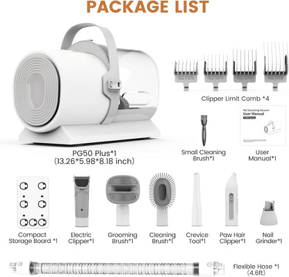 FIXR pet grooming vacuum kit packaging box contents for authentic USA import model