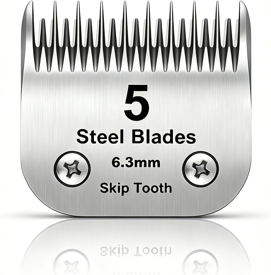 7 Skip Tooth Detachable Pet Dog Grooming Steel Blades,Compatible with Andis,Oster A5,Wahl KM10 Series Clippers,Cut Length 1/8-Inch (3.2mm) 1 Pack - Image 11