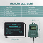 Luxbird dual thermostat digital display showing temperature settings