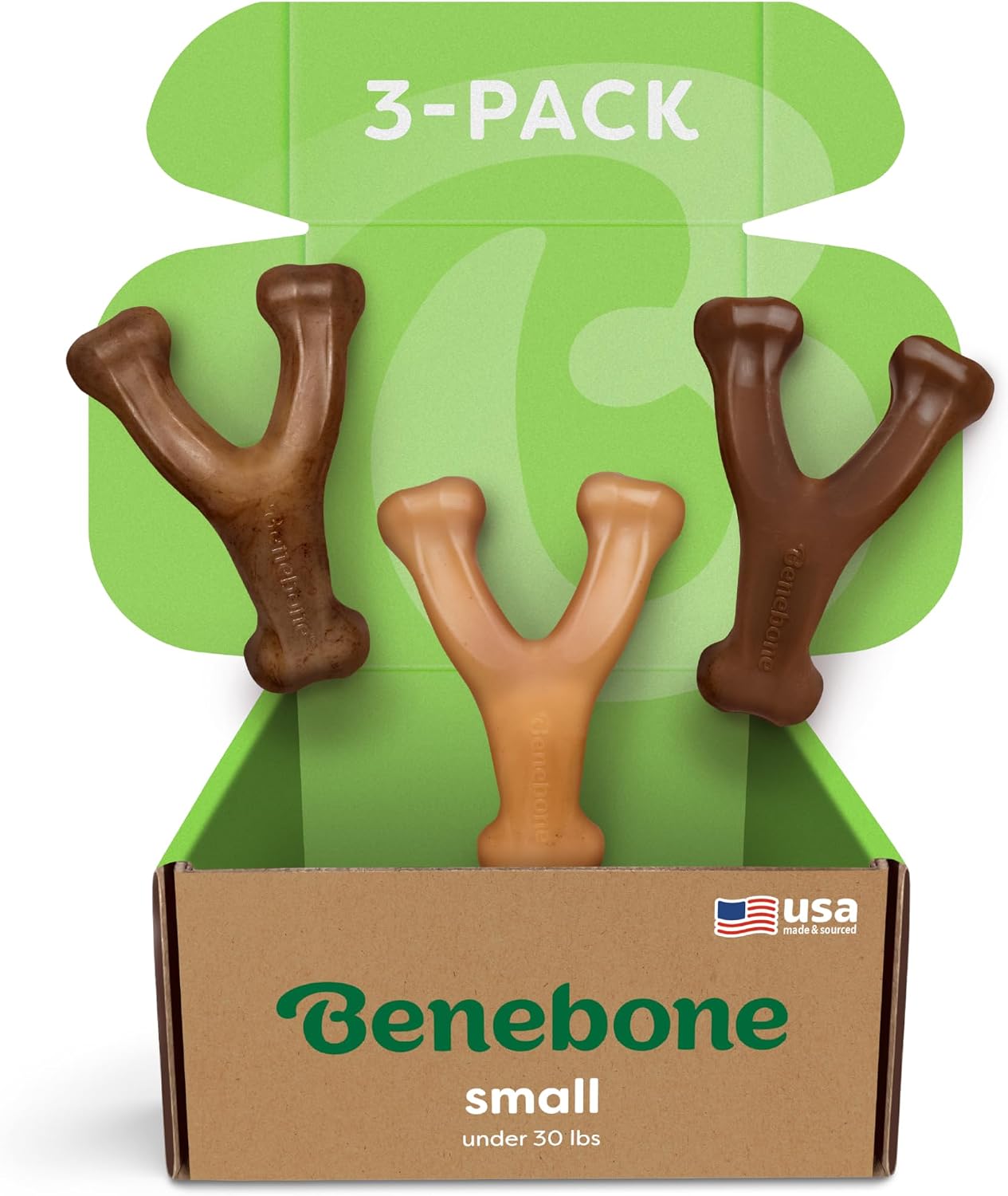 Benebone Wishbone Durable Dog Chew Toy for Aggressive Chewers, Real Bacon, Made in USA, Medium - Image 8