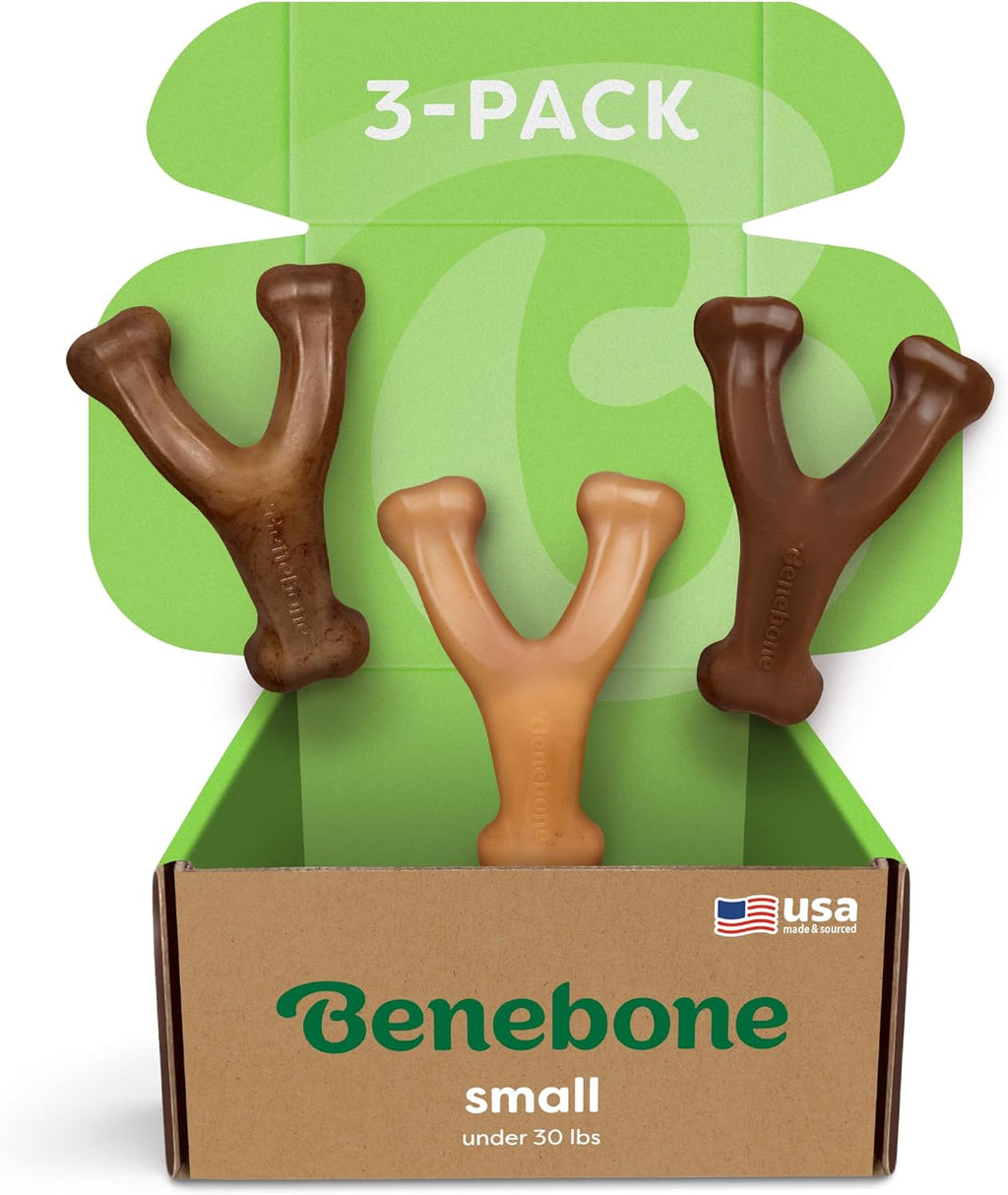 Benebone 3-Pack Wishbone Durable Dog Chew Toy for Aggressive Chewers, Variety Pack-Bacon, Chicken, Peanut Made in USA, Medium - Image 7