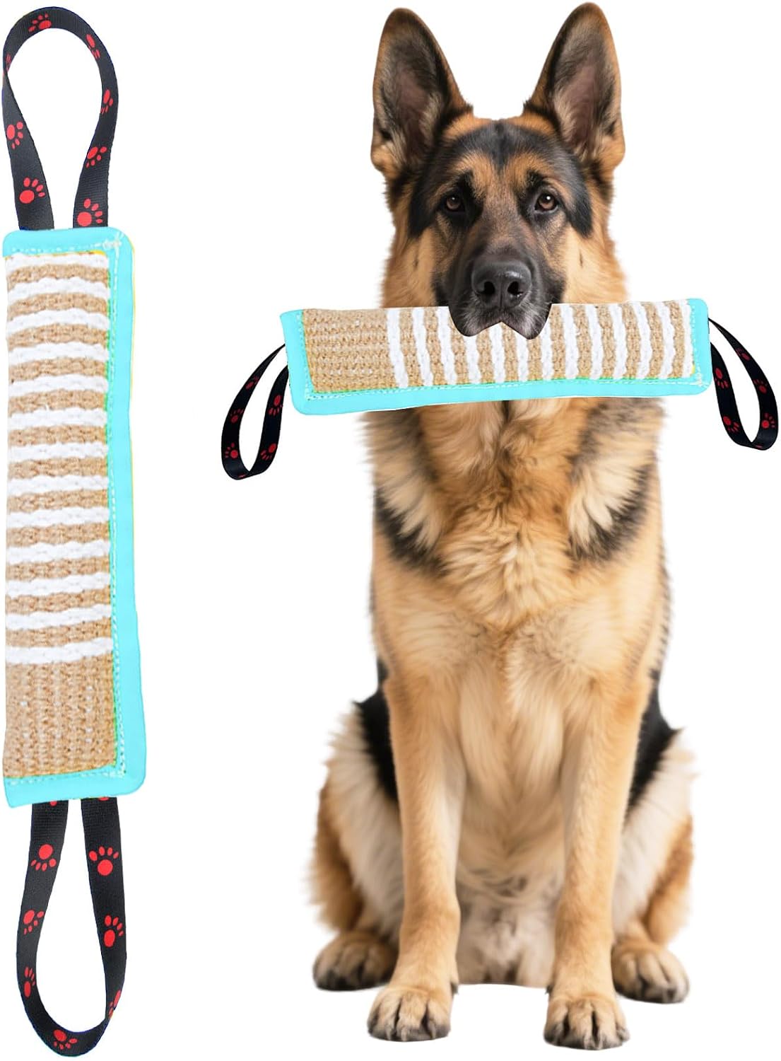 Clysoru Dog Tug Toy Tough Jute Bite Pillow Lasting Training Equipment Puppy to Large Dogs Interactive for Large and Small - Image 11