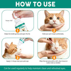 Veterinarian recommended pet eye flush for soothing minor irritations.