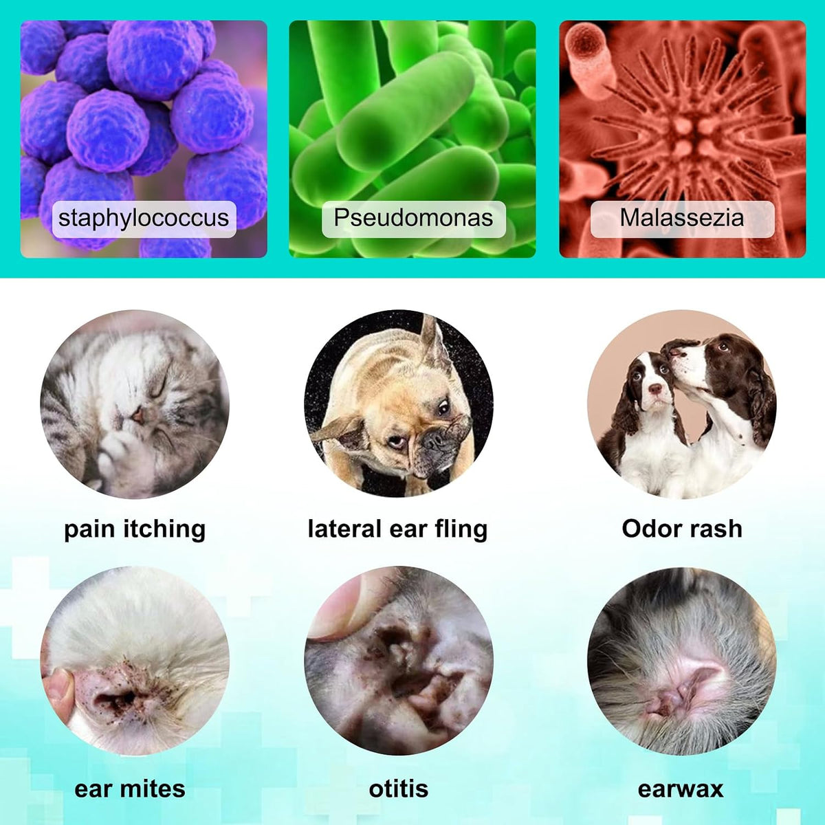 Close up of Fanshi pet ear drops packaging
