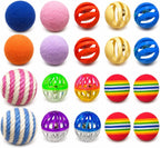 Cat Toys for Indoor Cats, 34 Packs Interactive Cat Toy Set with Colorful Springs Toys, Mouse Toy, Catnip Ropes, Balls, Bells, and Sisal Ball for Kitten Toys - Image 10