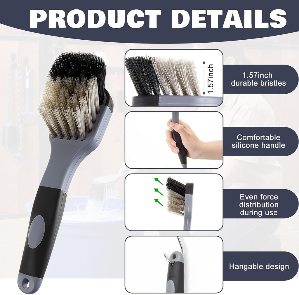 Ferrochef equine water bucket cleaning tool highlighting the ergonomic silicone handle.