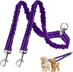 MingXpet 2 Dog Leash, Dog Leash for 2 Dogs, 360 degrees Swivel No Tangle Double Walking Training Leashes for Small Dogs, Comfortable Shock Absorbing Reflective Bungee, Black - Image 15