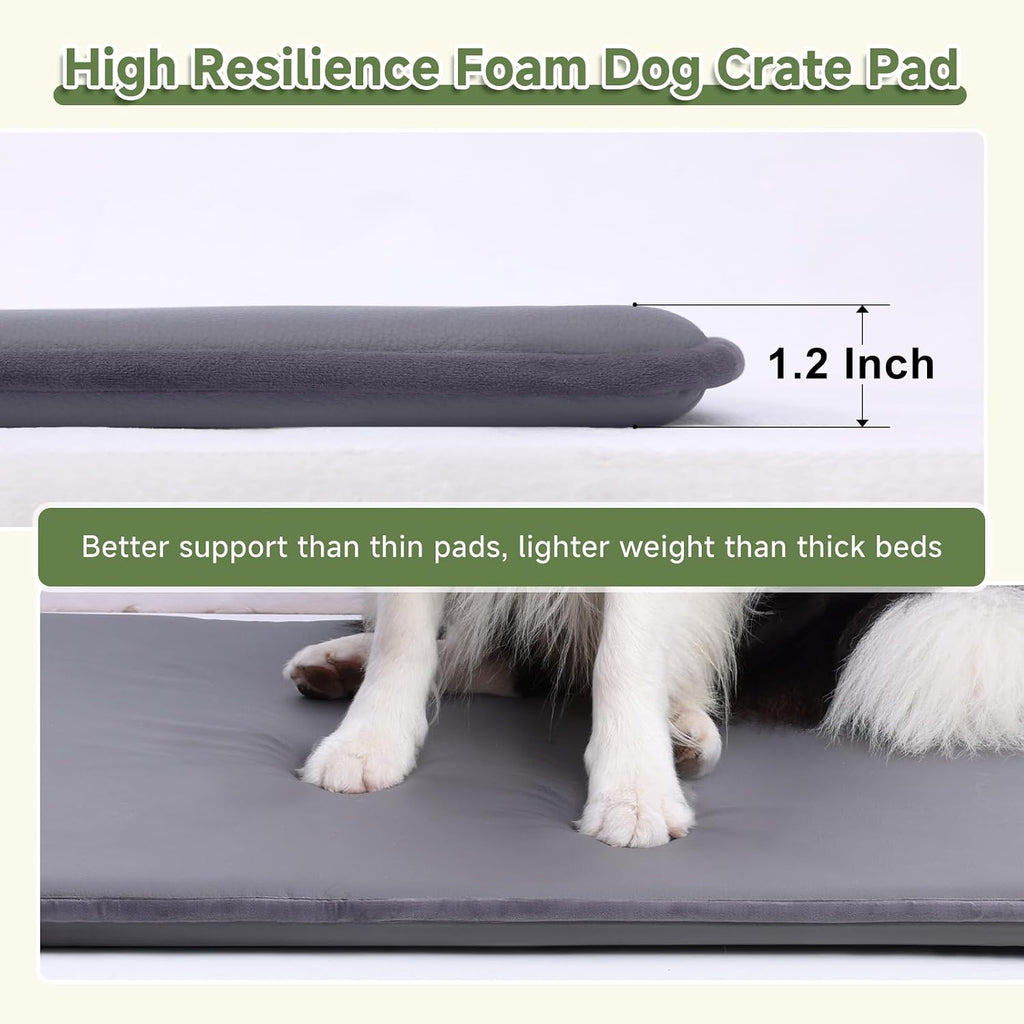 Outdoor Waterproof Dog Crate Pad, Medium Crate Mat Bed, Wipeable Kennel Mat Beds Dog Sleeping for Small Medium Pets, Waterproof, Wipeable, Anti-Slip, Kennel Pads 29 x 18 Inch, Dark Gray - Image 9