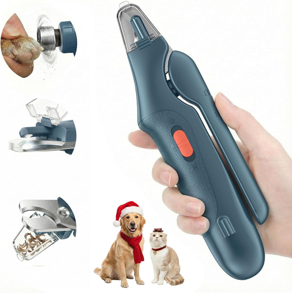 2-in-1 Dog & Cat Nail Clippers and Grinder with Catcher & 2 LED Lights - Image 9