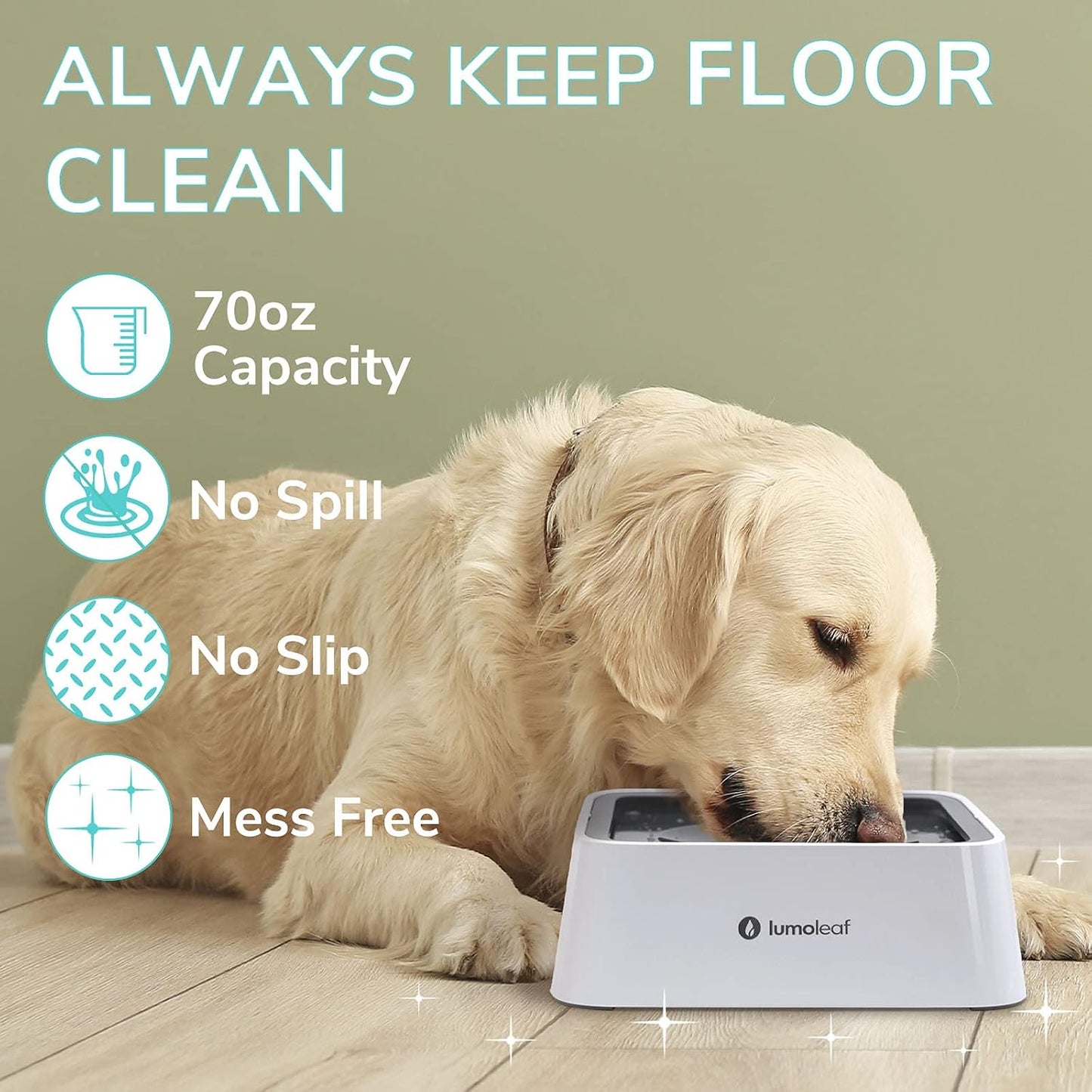 Splash proof pet water dispenser with floating disk mechanism