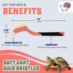 Snout And Shell Turtle Cleaning Brush blue angled view for tortoise shell