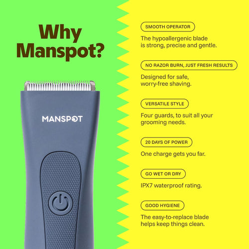 MANSPOT electric body shaver for women with hypoallergenic ceramic blades