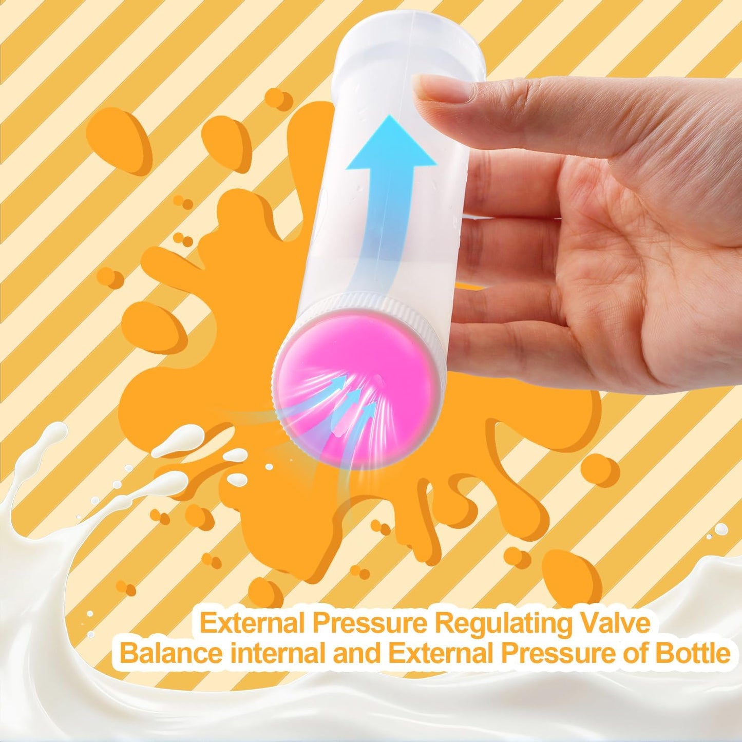 Detailed view of the integrated ventilation valve on the tear-resistant silicone pet nursing nipple.