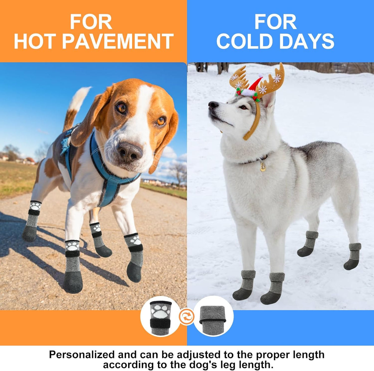 Beautyzoo dog boots set showing six pieces