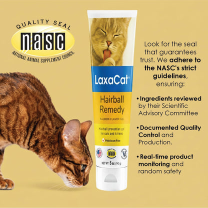 Hairball Gel for Cats 5 oz Petroleum Free Cat Hairball Paste for Furball Control, Constipation Relief and Digestive Support, Easy Lick Salmon Flavor Hairball Treatment for Daily Use, Made in USA - Image 10