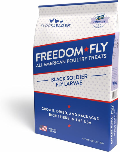 FLOCKLEADER Freedom Fly, All American Dried Black Soldier Fly Larvae Poultry Treats, 1 lb - Image 9