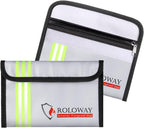 ROLOWAY Small Fireproof Bag (5 x 8 inches), Non-itchy Fireproof Money Bag for Cash, Valuables, Passport, Currency & Keys (2-Pack) - Image 14