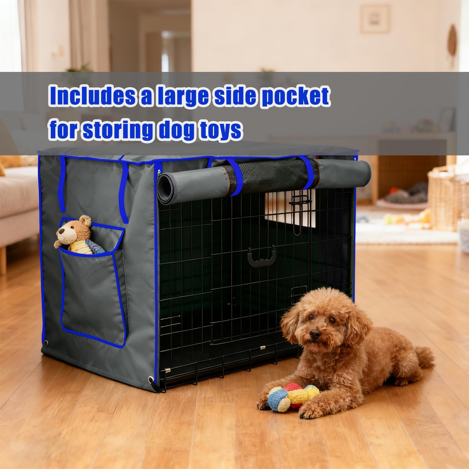 Guwamy sound dampening grey pet cage cover close up material