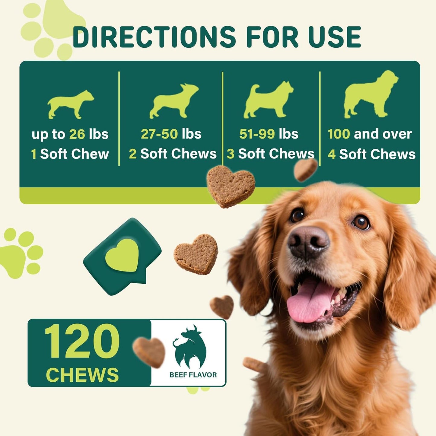 Angels Eyes Nutridog beef flavored supplement chews for clear dog eyes