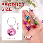 PATIKIL mini cat bells close up highlighting the secure silver snap clasp attachment