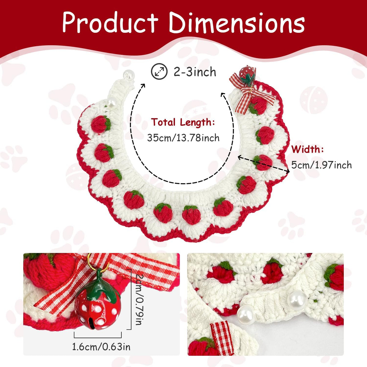 Close-up view of the adjustable breakaway safety buckle on the strawberry kitten collar