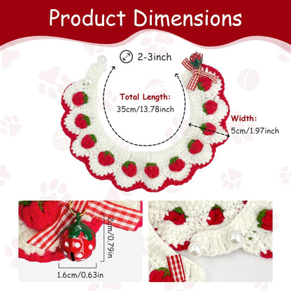 Close-up view of the adjustable breakaway safety buckle on the strawberry kitten collar