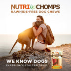 Nutri Chomps 15-pack back packaging showing the vitamin and mineral fortification breakdown.