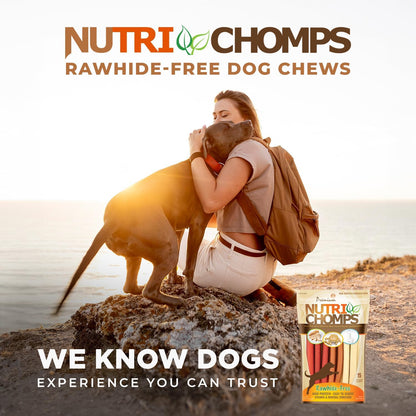Nutri Chomps 15-pack back packaging showing the vitamin and mineral fortification breakdown.