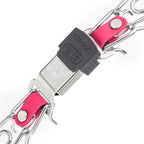 Herm Sprenger passionfruit pink dog collar flat layout view for sizing
