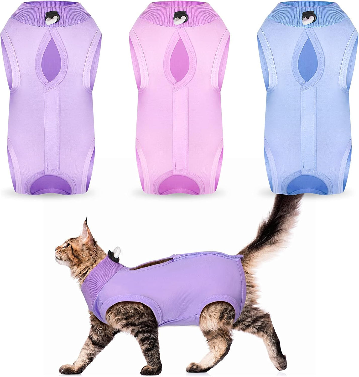 Nuanchu post surgery pet clothing set packaging details for premium wound protection.