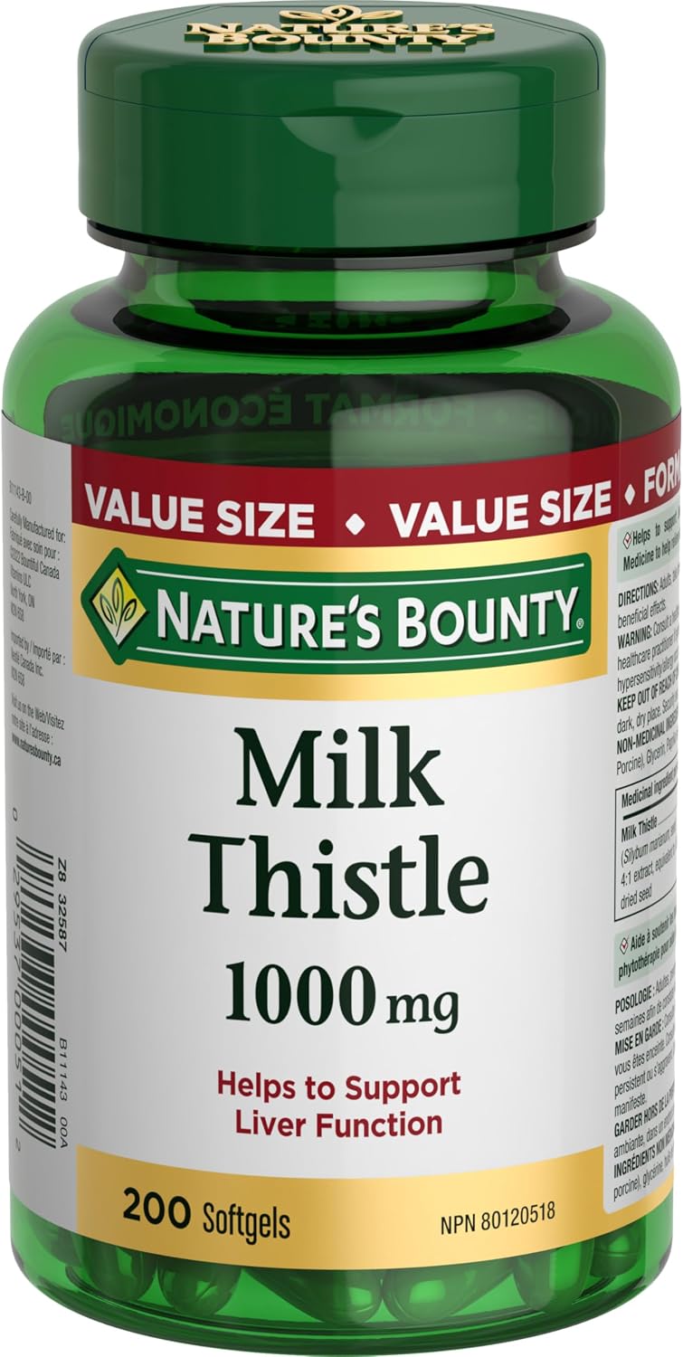 Nature's Bounty Milk Thistle 1000mg, Rapid Release Softgels, 50 Count - Image 9