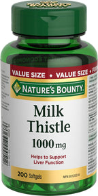 Nature's Bounty Milk Thistle 1000mg, Rapid Release Softgels, 50 Count - Image 9