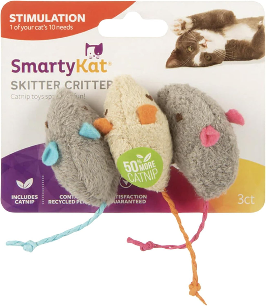 SmartyKat Skitter Critters Catnip Mice Plush Cat Toy Value Pack with Pure & Potent Catnip, Stimulating for Cats & Kittens, 15-Pack - Image 13