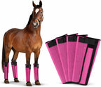 Fly Boots for Horses Set of 4, Horse Fly Boots with Reinforced Stitching, Extra-Wide Adjustable Hook & Loop Strap for Secure Fit, Breathable Mesh Fly Leg Wraps for Horse (4Pack, Orange) - Image 9