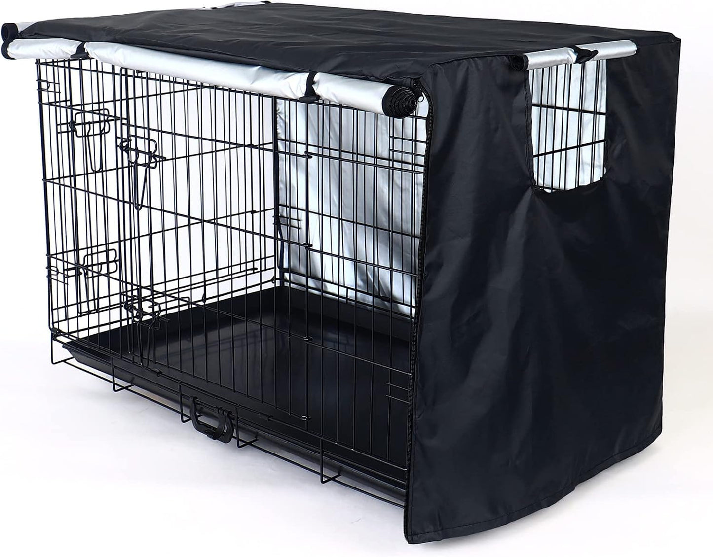 Kefit 42 inch wire cage cover double door accessibility option demonstration