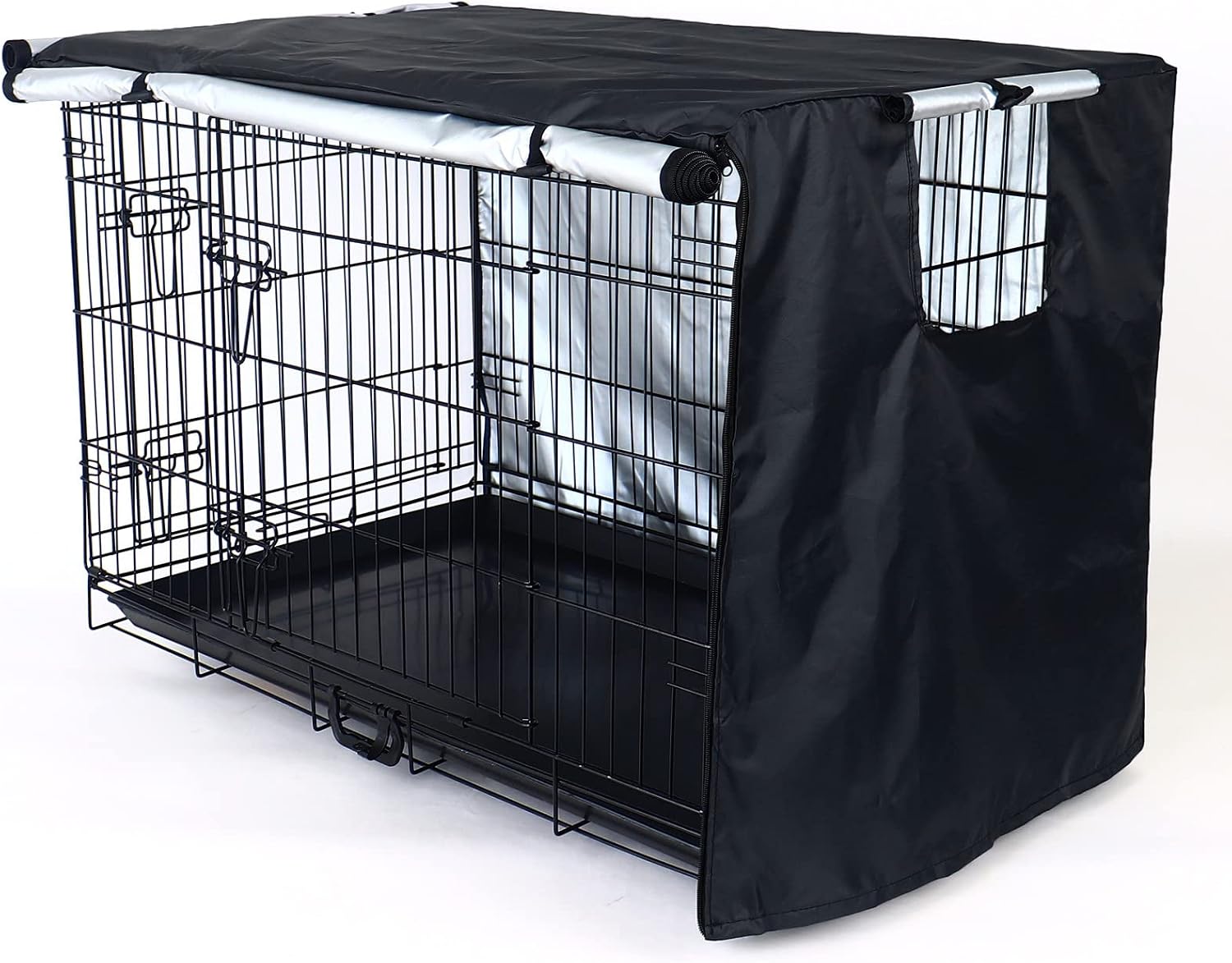 Kefit 42 inch wire cage cover double door accessibility option demonstration