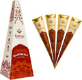 Kumari Kulture Plant Based Henna Paste Cones front view showcasing natural herbal hair dye packaging.