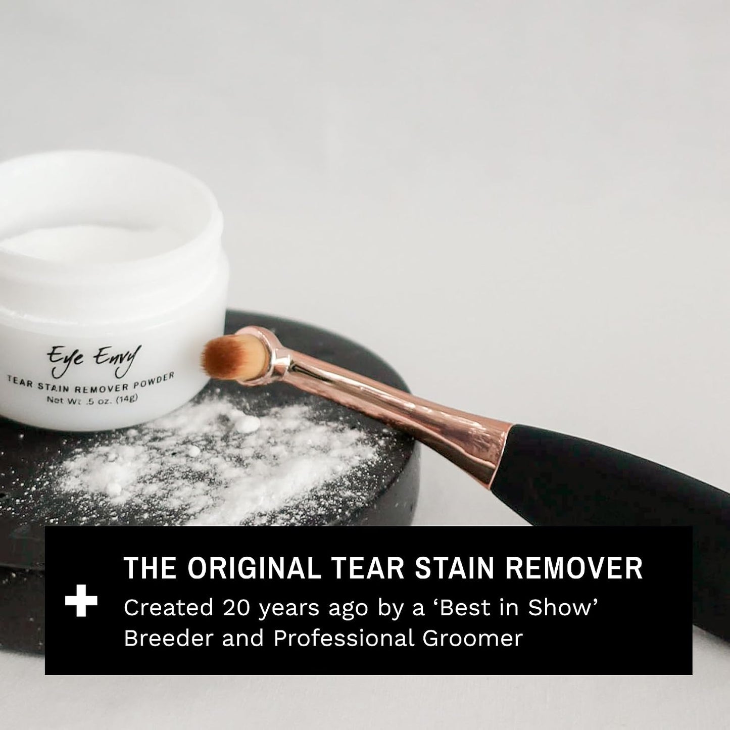 Authentic Eye Envy starter pack for dog eye crust and discoloration treatment.