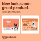 Amazon Basics small dog flea treatment six count applicator tubes display